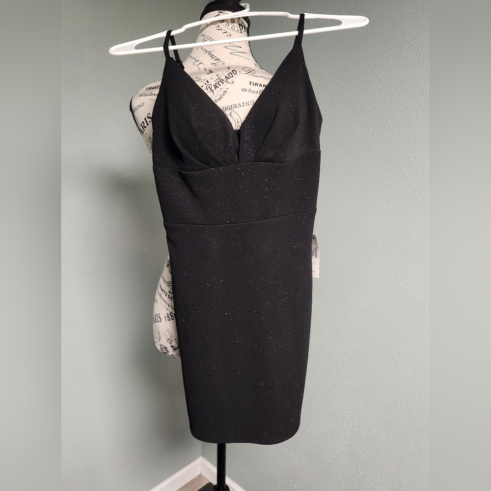 B. Darlin Elegant Black Strappy Dress
